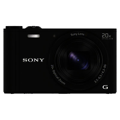 Sony Cyber-Shot WX350 Compact Camera, HD 1080p, 18.2MP, 20x Optical Zoom, Wi-Fi, NFC, 3 LCD Screen Black